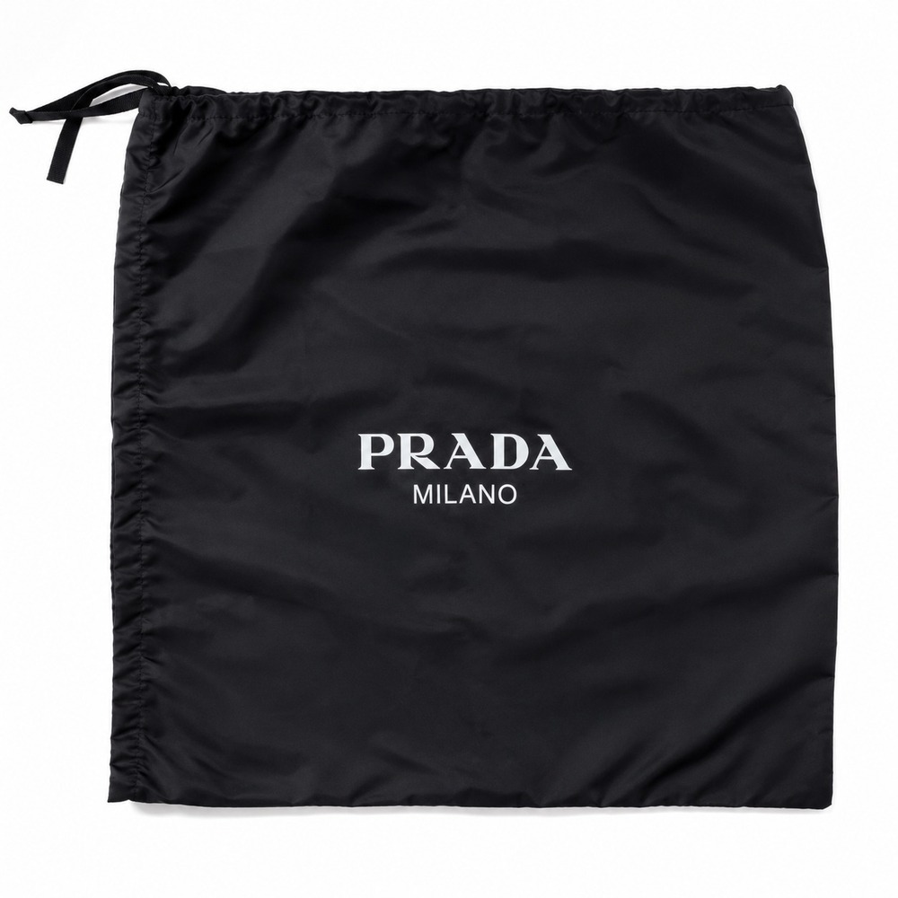 PRADA Milano Black Nylon Drawstring Dust Bag 13 x 15 Vintage‎ Storage Pouch